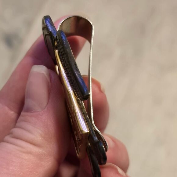 Vintage Metal Angel Money Clip Holder Angels Shall Guard Tree - Picture 8 of 9